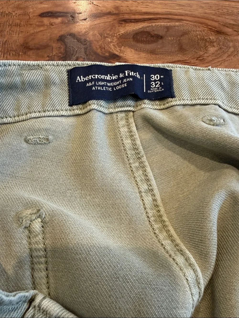 Abercrombie & Fitch Men's Chino Pants in Light Olive